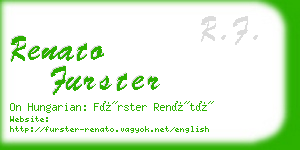 renato furster business card